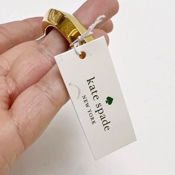 NWT Gorgeous!! Kate Spade New York Raise the Bar Cuff Gold Polished Bracelet - Picture 5 of 14
